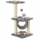 Draskyklė katėms su stovais iš sizalio, 65cm, pilkos sp. pėdut.