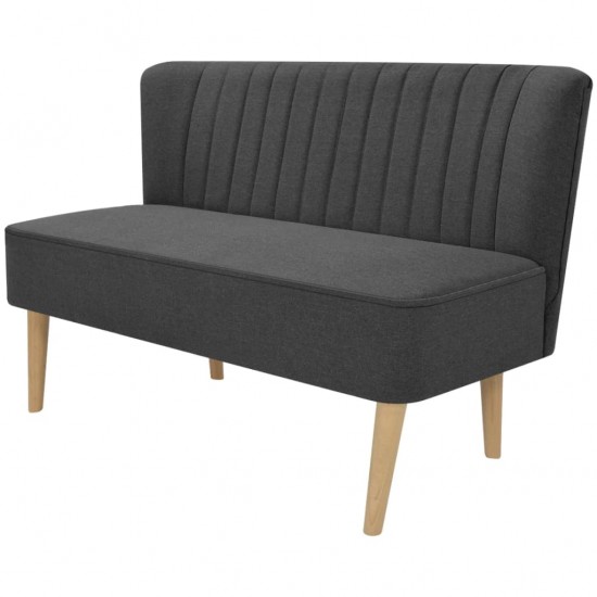 Sofa, tamsiai pilka, audinys, 117x55,5x77cm