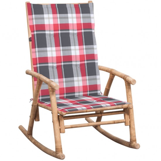 Supama kėdė su pagalvėle, bambukas (41894+314125)