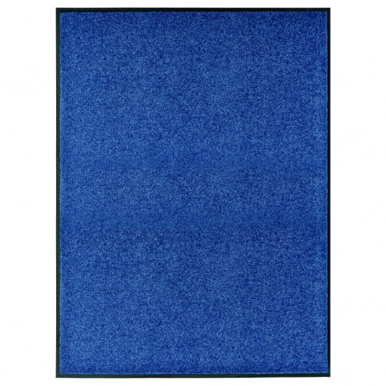 Durų kilimėlis, mėlynos spalvos, 90x120cm, plaunamas