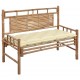 Sodo suoliukas su pagalvėle, 120cm, bambukas (41504+314946)