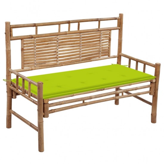 Sodo suoliukas su pagalvėle, 120cm, bambukas (41504+314082)