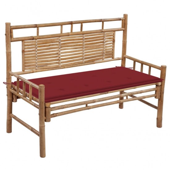 Sodo suoliukas su pagalvėle, 120cm, bambukas (41504+314080)