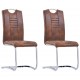 Gembinės valgomojo kėdės, 2vnt., rudos, dirbtinė versta oda