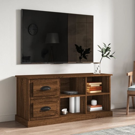 Televizoriaus spintelė, ruda ąžuolo, 102x35,5x47,5cm, mediena