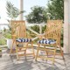 Kėdės pagalvėlės, 2vnt., mėlynos/baltos, 40x40x7cm, audinys