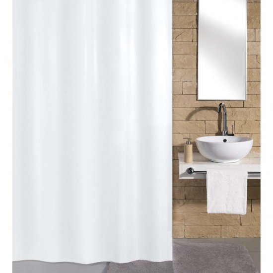 430280 Kleine Wolke Shower Curtain Kito 180x200 cm White