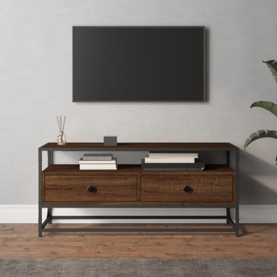 Televizoriaus spintelė, ruda ąžuolo, 100x35x45cm, mediena