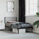 Metalinis lovos rėmas su galvūgaliu, juodos spalvos, 107x203cm