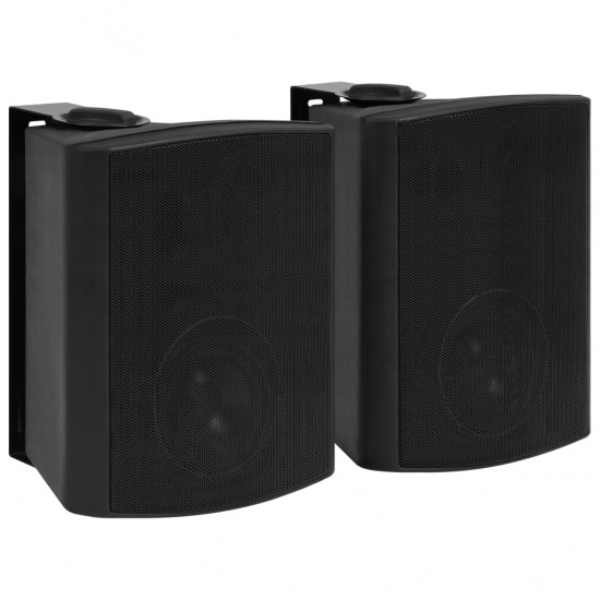 Prie sienos montuojami stereo garsiakalbiai, 2vnt., juodi, 120W