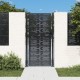 Sodo vartai, antracito, 105x205cm, plienas, kvadratų dizaino