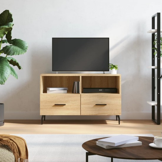 Televizoriaus spintelė, ąžuolo, 80x36x50cm, apdirbta mediena