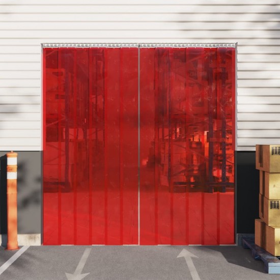 Durų užuolaida, raudona, 200mmx1,6mm, 25m, PVC
