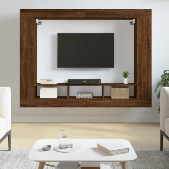 Televizoriaus spintelė, ruda ąžuolo, 152x22x113cm, mediena