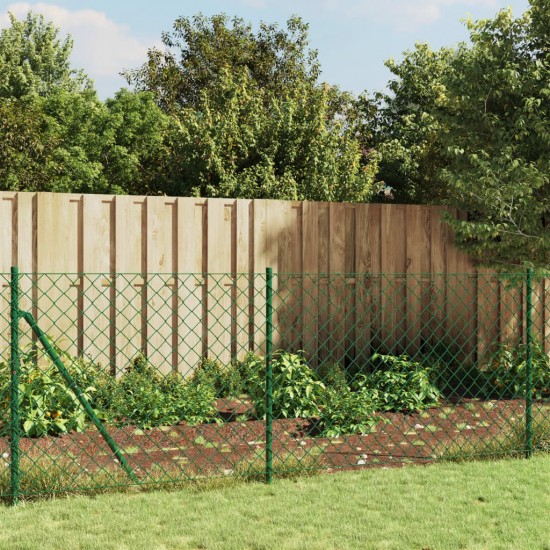 Tinklinė tvora su smaigais, žalios spalvos, 1x10m