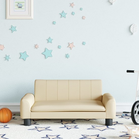 Vaikiška sofa, kreminės spalvos, 70x45x30cm, audinys