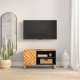 TV spintelė, ruda ir juoda, 80x31,5x46cm, mango masyvas
