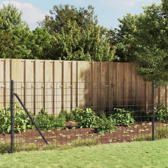 Vielinė tinklinė tvora su smaigais, antracito spalvos, 1,1x25m