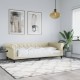 Sofa, kreminės spalvos, 90x200cm, dirbtinė oda