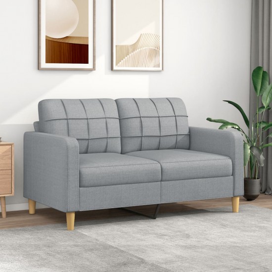 Dvivietė sofa, šviesiai pilkos spalvos, 140cm, audinys