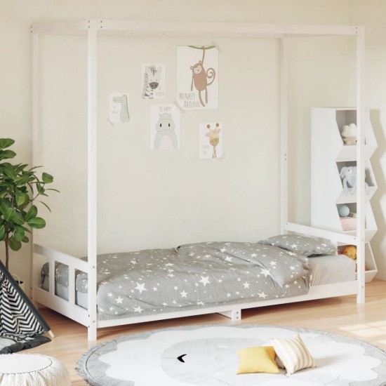 Vaikiškos lovos rėmas, baltas, 90x190cm, pušies masyvas
