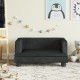 Vaikiška sofa, juodos spalvos, 60x40x30cm, aksomas