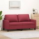 Dvivietė sofa, raudonojo vyno spalvos, 140cm, dirbtinė oda