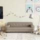 Vaikiška sofa, kapučino spalvos, 90x53x30cm, dirbtinė oda
