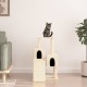Draskyklė katėms su stovais iš sizalio, kreminės spalvos, 82cm