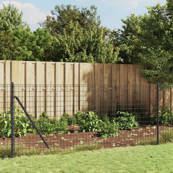 Vielinė tinklinė tvora su smaigais, antracito spalvos, 1,1x25m