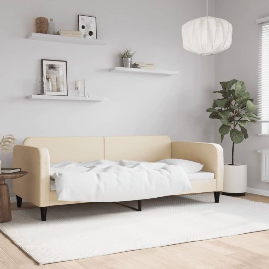 Sofa, kreminės spalvos, 90x200cm, audinys