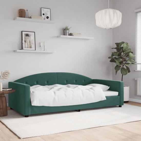 Sofa, tamsiai žalios spalvos, 100x200cm, aksomas