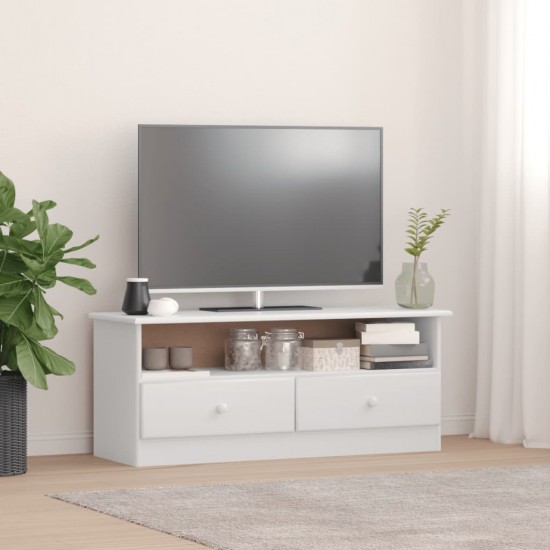 TV spintelė su stalčiais ALTA, balta, 100x35x41cm, pušis