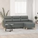 Trivietė sofa su pakoja, tamsiai pilkos spalvos, 180cm, audinys