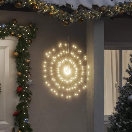 Kalėdiniai šviestuvai fejerverkai, 4vnt., šilti balti, 140 LED