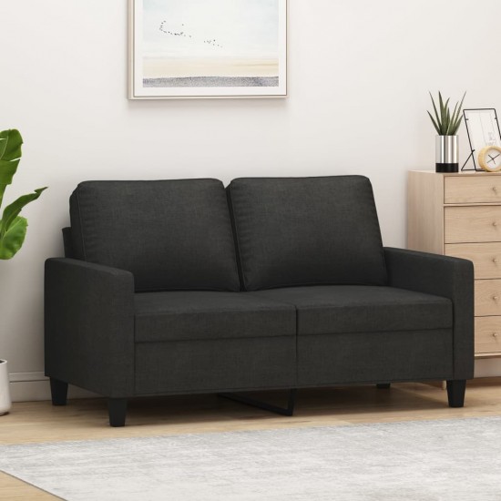 Dvivietė sofa, juodos spalvos, 120cm, audinys