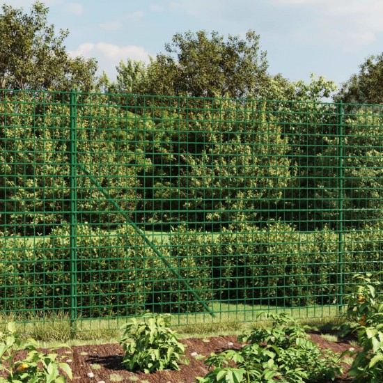 Tinklinė vielinė tvora su flanšais, žalios spalvos, 1,6x10m