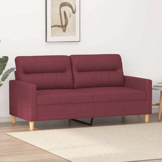 Dvivietė sofa, raudonojo vyno spalvos, 140cm, audinys