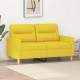 Dvivietė sofa, šviesiai geltonos spalvos, 120cm, audinys