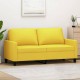 Dvivietė sofa, šviesiai geltonos spalvos, 140cm, audinys