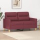 Dvivietė sofa, raudonojo vyno spalvos, 120cm, audinys