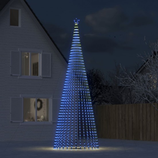 Šviečianti Kalėdų eglutė, 500cm, 1544 mėlynos LED, kūgio formos