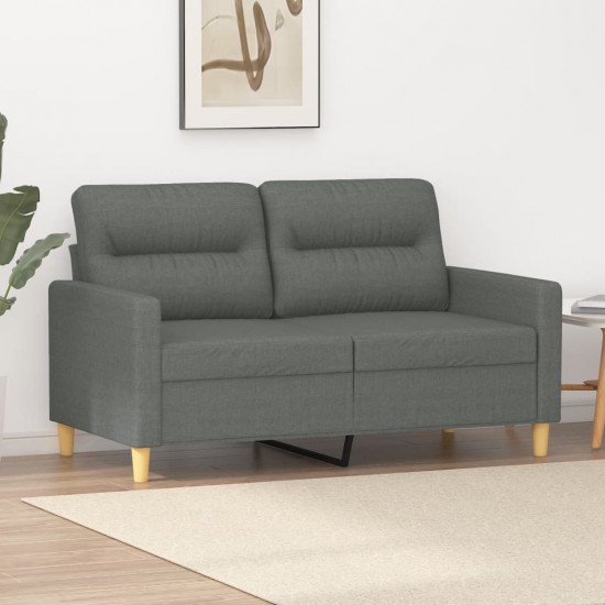 Dvivietė sofa, tamsiai pilkos spalvos, 120cm, audinys