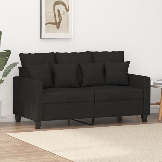 Dvivietė sofa, juodos spalvos, 120cm, audinys