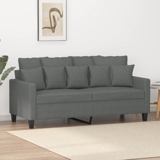 Dvivietė sofa, tamsiai pilkos spalvos, 140cm, audinys