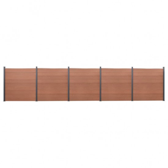 Tvoros segmento rinkinys, rudos spalvos, 872x186cm, WPC