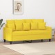 Dvivietė sofa, šviesiai geltonos spalvos, 140cm, audinys