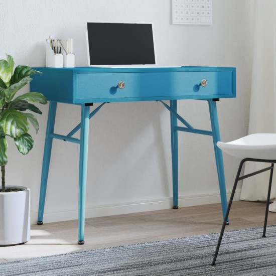 Kompiuterio stalas su stalčiumi, sendintas žalias, 90x50x76,5cm