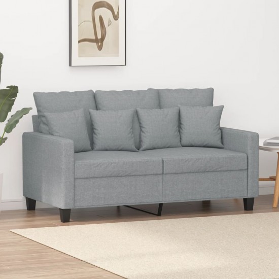 Dvivietė sofa, šviesiai pilkos spalvos, 120cm, audinys