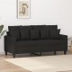 Dvivietė sofa, juodos spalvos, 140cm, audinys